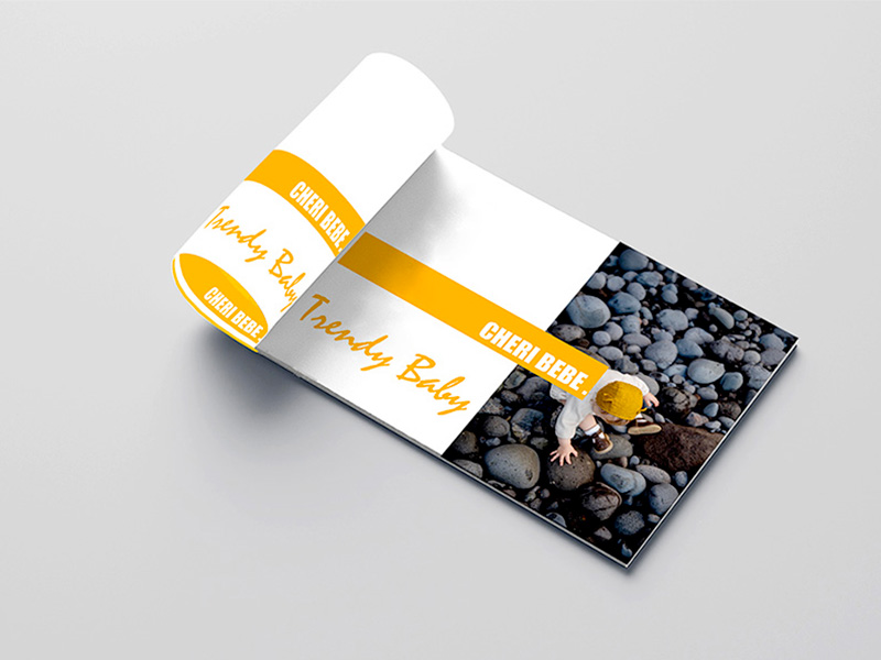 Magazine identité visuelle de la marque Chéri Bébé