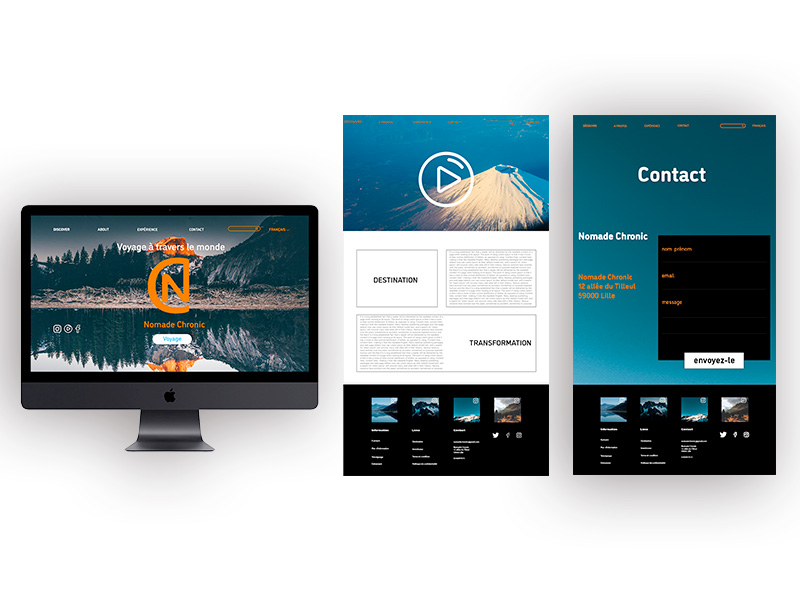 maquette du site nomade chronic