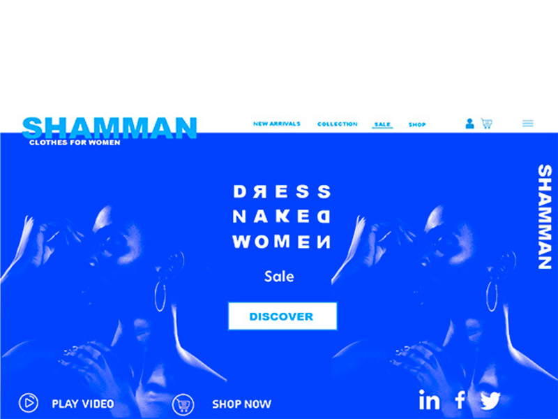 maquette SHAMMAN e-commerce