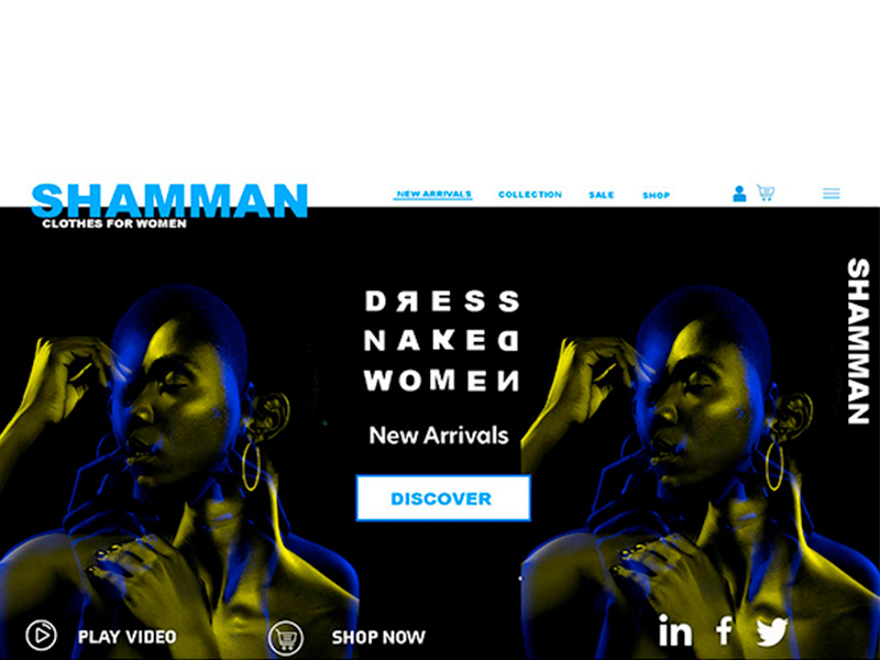 maquette SHAMMAN e-commerce